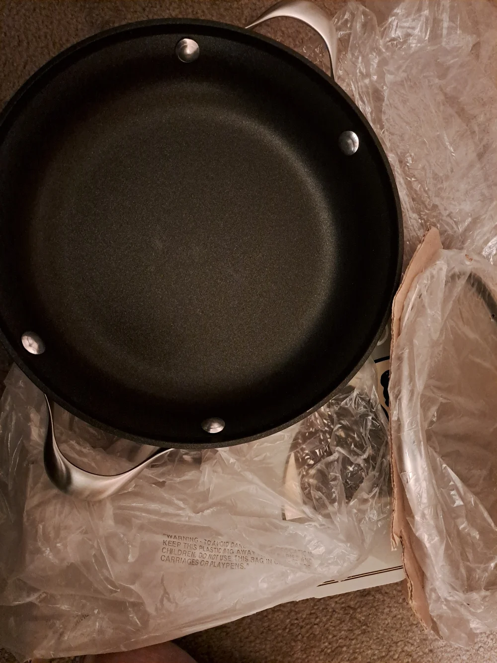 New In Box Calphalon Contemporary Nonstick Entertainer Pan - Black